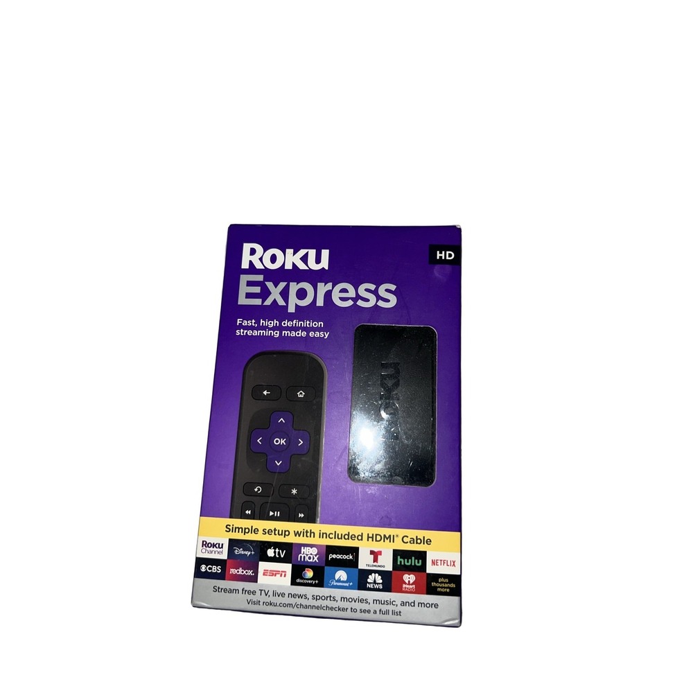 Roku Express 3930R Streaming Player 1080p Wi-Fi Apple AirPlay